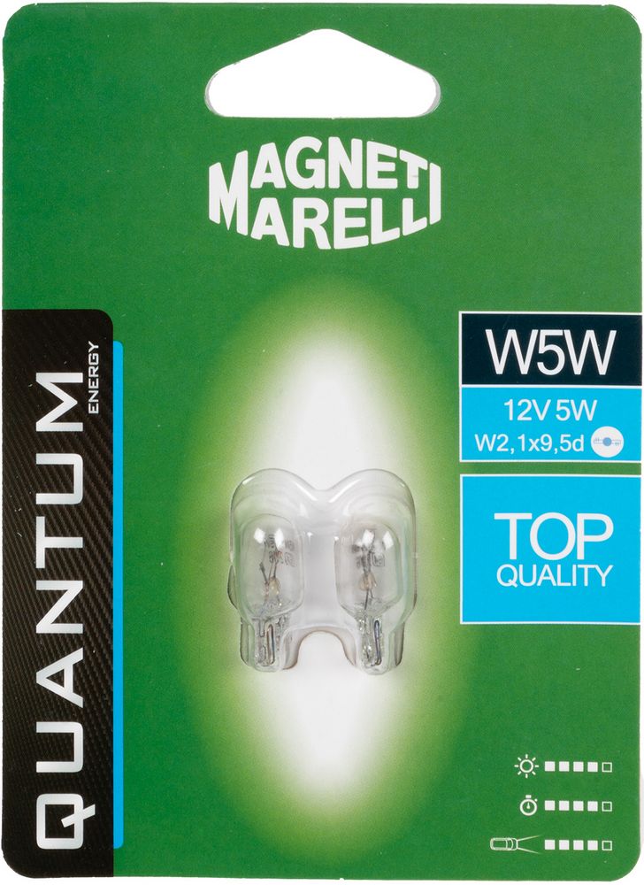 Magneti Marelli W5W coppia lampadine auto vetro 12V 5W attacco W2,1X9,5d