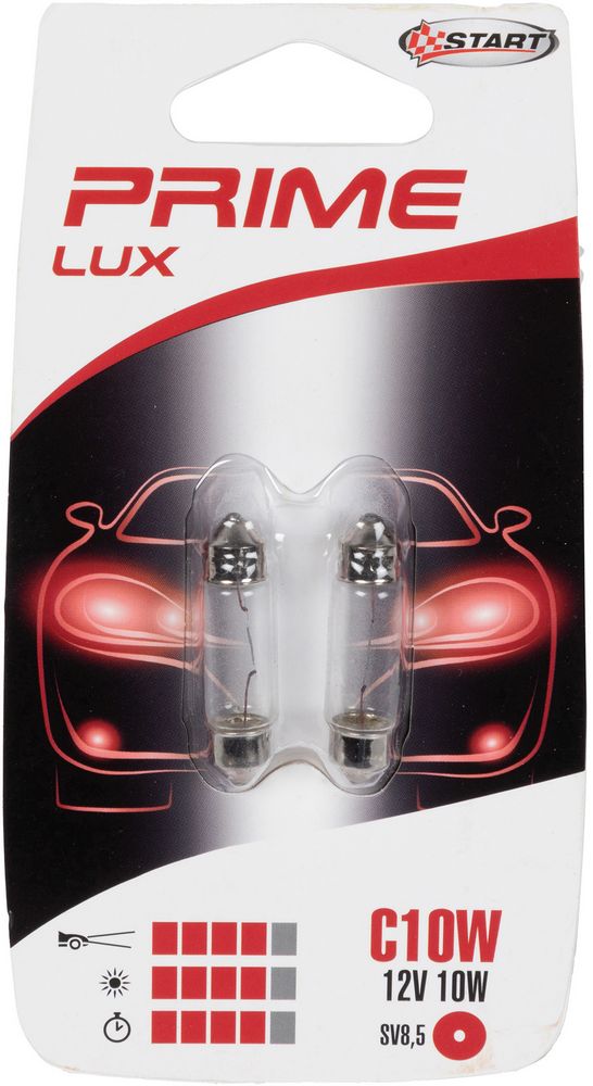 C10W coppia di lampadine per luci auto siluro 12V 10W attacco SV8,5