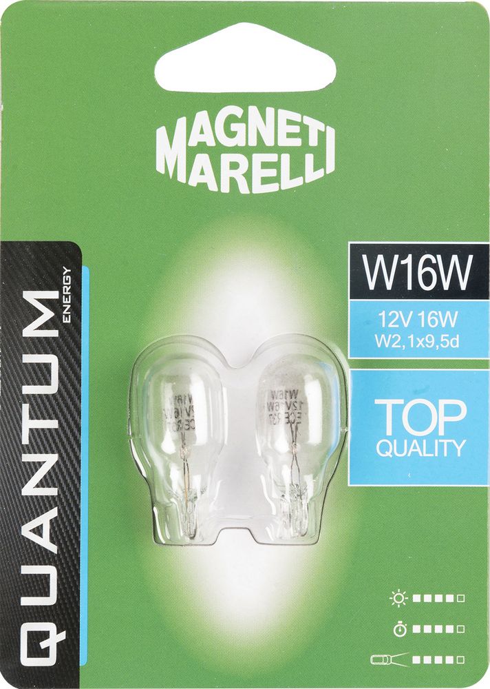 Magneti Marelli W16W coppia lampadine auto vetro 12V 16W attacco W2,1X9,5d