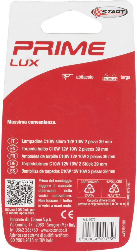 C10W coppia di lampadine per luci auto siluro 12V 10W attacco SV8,5 - Image 3