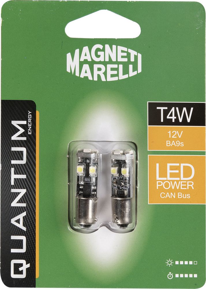 Magneti Marelli T4W coppia di lampadine auto LED 8SMD 12V attacco BA9S