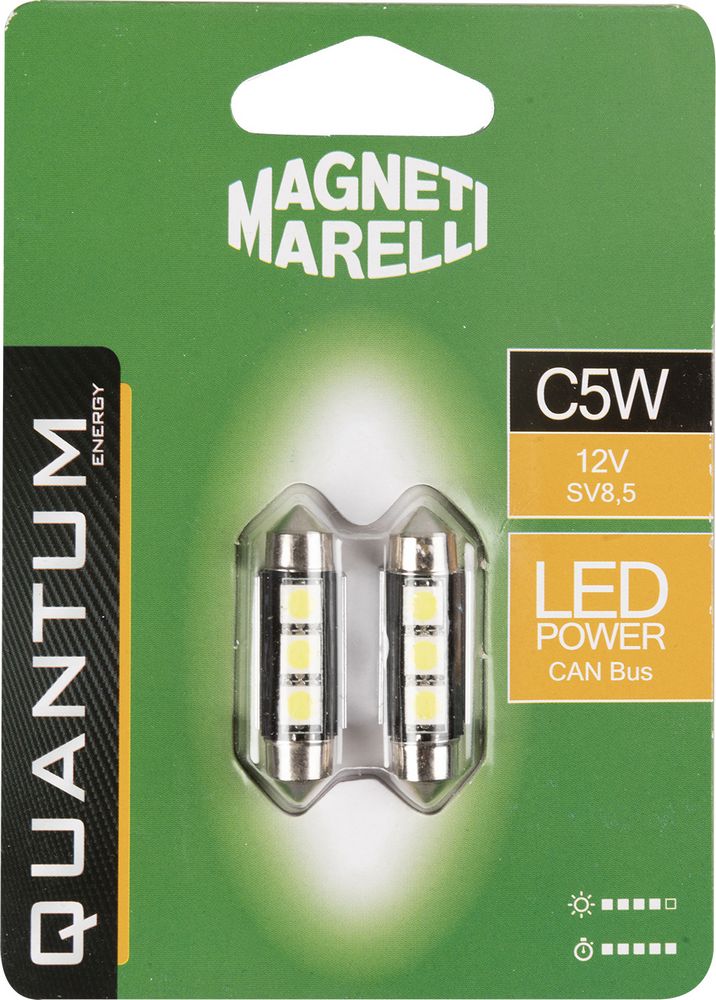 Magneti Marelli C5W coppia lampadine auto LED 3SMD 12V attacco SV8,5
