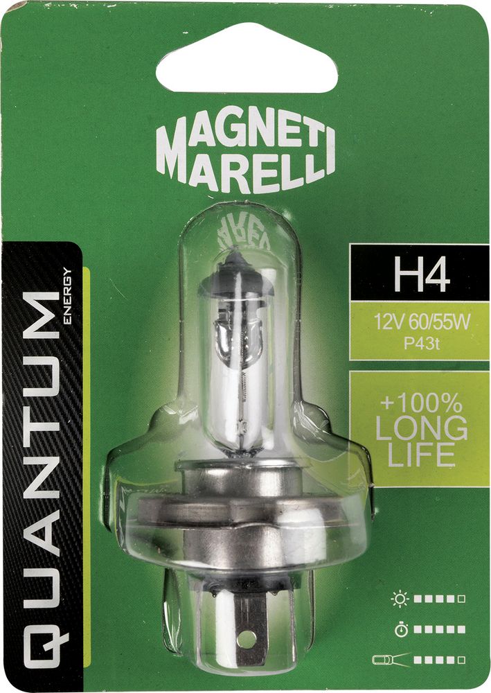 Magneti Marelli H4 lampadina singola auto long life 12V 60/55W attacco P43t
