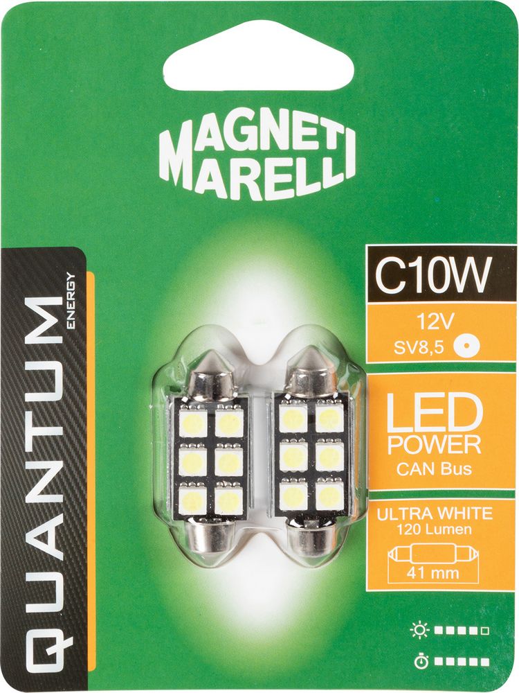 Lampadina siluro auto C5W 3 Led 2 pezzi 12V SV8,5 tecnologia Can bus