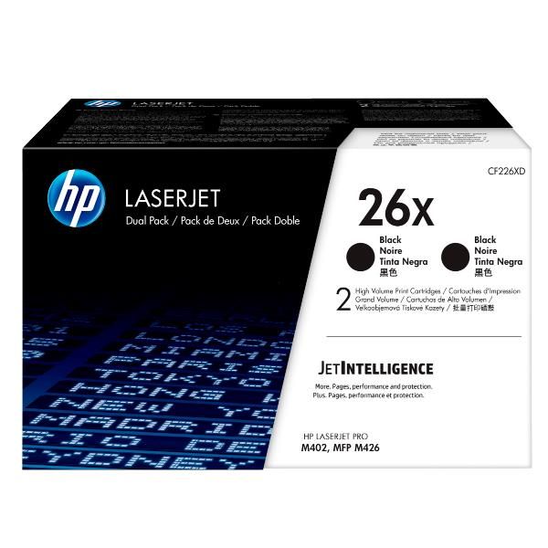 HP 26X 2PACK HIGH YIELD BLACK TONER