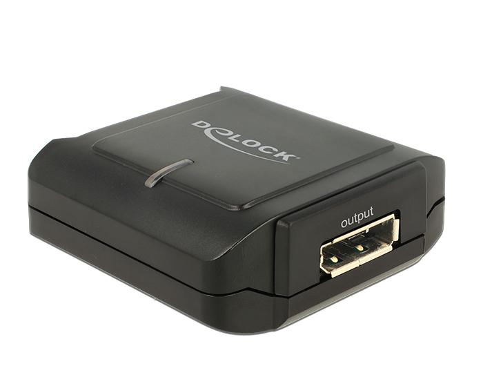 DeLOCK 11464 adattatore per inversione del genere dei cavi Displayport 20 pin, DC 5V Displayport 20 pin Nero (Delock Delock Displayport 1.2 Repeater)