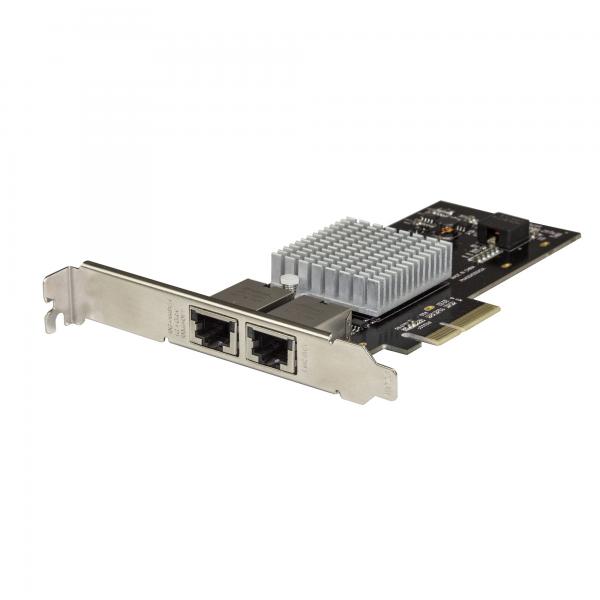 StarTech.com Scheda di Rete Ethernet PCIe a 2 porte 10GB - Adattatore di rete PCI Express 10GBASE-T/NBASE-T con chip Intel-X550AT - Scheda LAN NIC 5 velocità 10/5/2.5/1GbE Multi Gigabit (StarTech.com