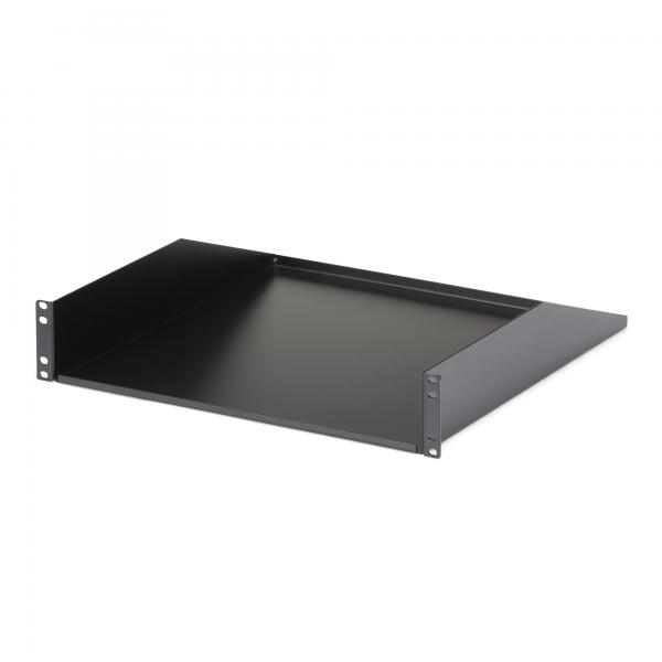 StarTech.com Scaffale per Server Rack 2U - Scaffale universale per rack dati e armadi rack da 19 - Acciaio resistente - Capacità di peso 56kg - Profondità 46 cm - Nero (2U SERVER RACK SHELF UNIVERSAL