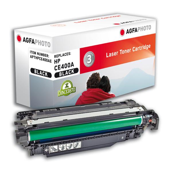 AgfaPhoto APTHPCE400AE cartuccia toner 1 pz Nero (Toner black, rpl CE400A - Pages 5500 - Warranty: 36M)