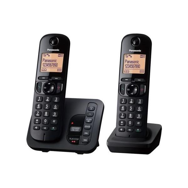 Panasonic KX-TGC222EB telefono Telefono DECT Identificatore di chiamata Nero (PANASONIC KX-TGC222EB DECT C/BLOCK TAM) - Versione UK