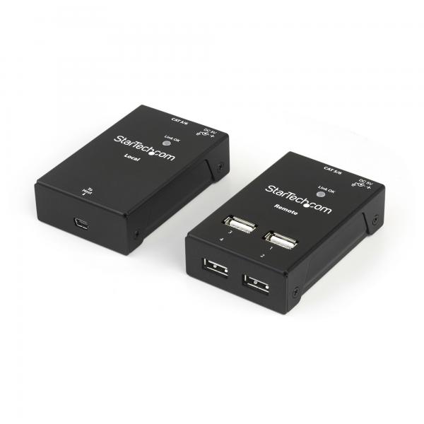 StarTech.com Prolunga/Extender USB 2.0 a 4 porte via Cat5 o Cat6 - Estensore USB2.0 via cavo Cat5/Cat6 fino a 40m (4 PORT USB 2.0 EXTENDER - UP TO - 130FT OVER CAT5 - 165FT W/ CAT6)