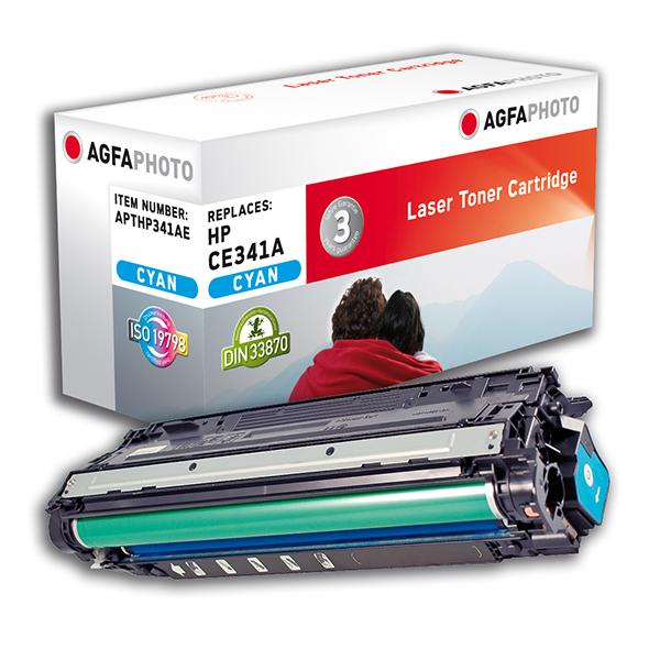 AgfaPhoto CE341A cartuccia toner 1 pz Ciano (Toner Cyan, rpl CE341A / 651A - Pages 16.000 - Warranty: 36M)