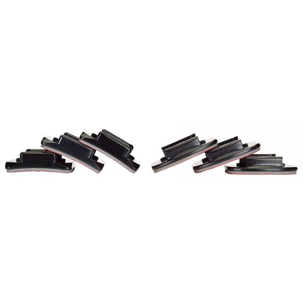 GoPro FLAT & CURVE ADHESIVE MOUNT - Basi adesive piane/curve (Flat + Curved Adhesive Mounts - AACFT-001, Black, Plastic, - GoPro Hero3/Hero3+ - Warranty: 12M)