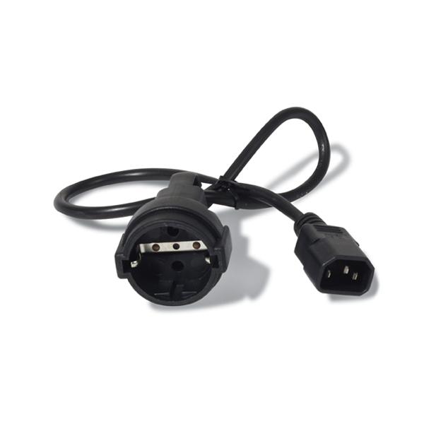 APC AP9880 cavo di alimentazione Nero 0,6 m Accoppiatore C14 CEE7/7 (Pwr Cord, 10A, 230V, C14 to Schuko rec)