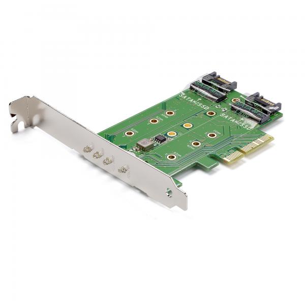 StarTech.com Adattatore SSD M.2 NGFF a 3 porte - 1x M.2 PCIe [ NVMe] , 2x M.2 SATA III M.2 - PCIe 3.0 (3PORT M.2 NGFF SSD CARD ADAPTER - PCI EXPRESS 3.0 M.2 NGFF CARD)