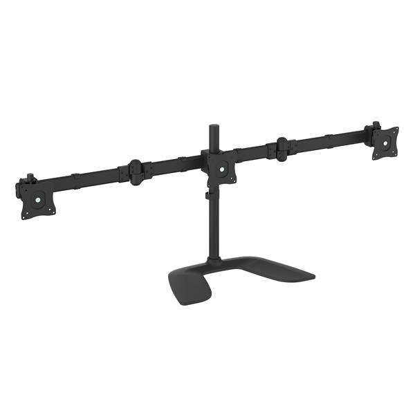 StarTech.com Supporto / Braccio Articolabile per triplo Monitor in Acciaio fino a 27 - VESA (TRIPLE MONITOR STAND DESK MOUNT - ERGONOMIC VESA MOUNT STAND)