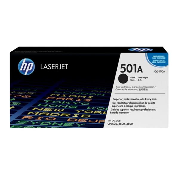 HP 501A cartuccia toner 1 pz Originale Nero (Toner Black - Pages 6000 - Warranty: 12M)