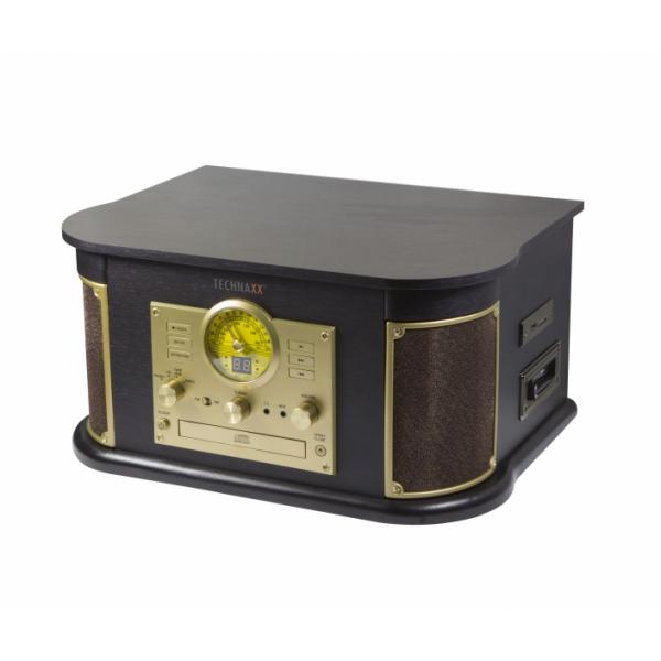 Technaxx TX-103 Giradischi con trasmissione a cinghia Nero, Oro Semiautomatico (Technaxx TX-103 - audiosystem)