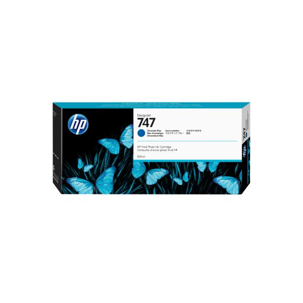 HP Cartuccia di inchiostro blu cromatico 747 DesignJet da 300 ml (HP 747 300-ML CHROMATIC BLUE INK CAR)