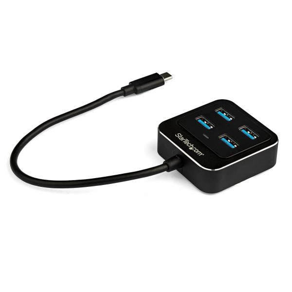 StarTech.com Hub USB-C a 4 porte - Hub USB-C a USB 3.1 Gen 2 [10Gbps] - 4x USB-A (4 PORT USB C HUB USB TYPE C - EXPANSION HUB MINI LAPTOP HUB)