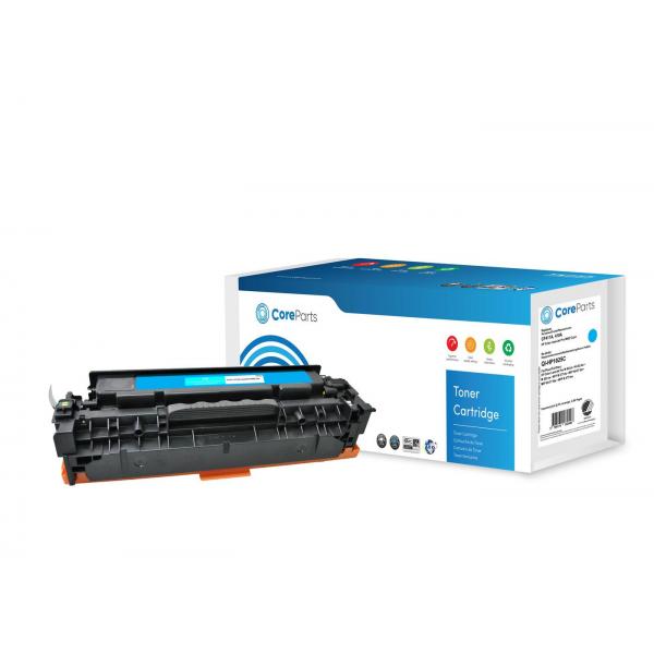 CoreParts QI-HP1025C cartuccia toner 1 pz Compatibile Ciano (Toner Cyan CF411A - Pages: 2.300 Nordic Swan - HP Color LaserJet Pro M452 [410A] Series - Warranty: 36M)