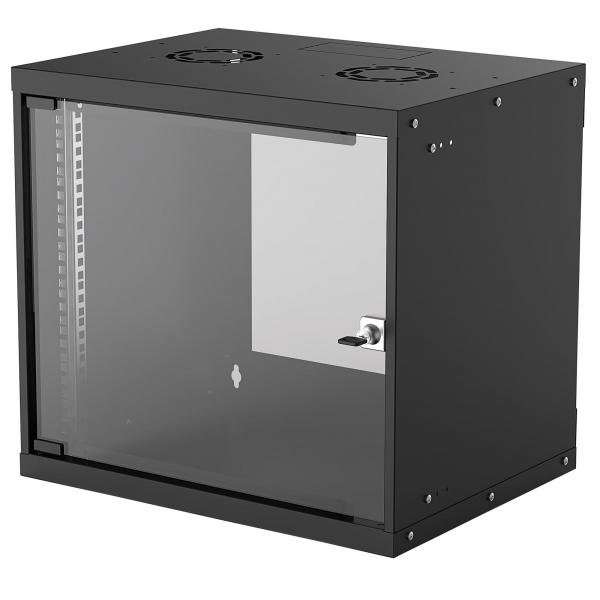 Intellinet 714174 rack 9U Da parete Nero (NETWORK CABINET WALL MOUNT 9U- - [BASIC] 400MM BLACK FLATPACK)