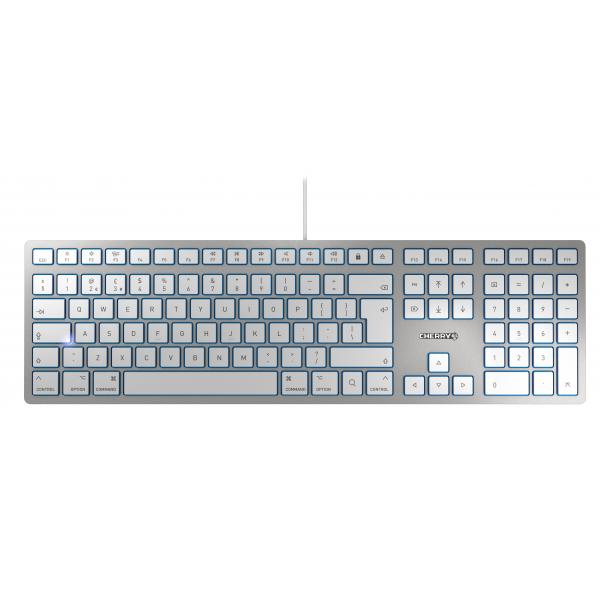 CHERRY KC 6000 SLIM FOR MAC tastiera Ufficio USB QWERTY Inglese UK Argento (CHERRY KC 6000 SLIM SILVER - CORDED KEYBOARD F/ MAC) - Versione UK