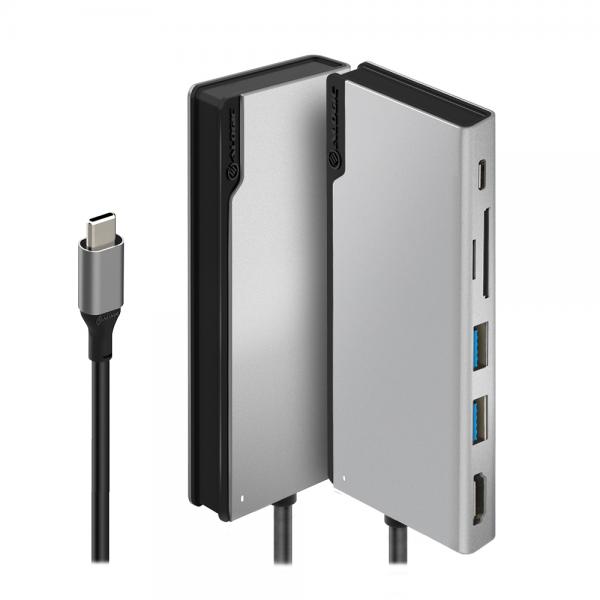 ALOGIC ULDUNI-SGR scheda di interfaccia e adattatore HDMI, USB 3.2 Gen 1 [3.1 Gen 1] (ULTRA USB-C DOCK UNI - SPACE - GREY)