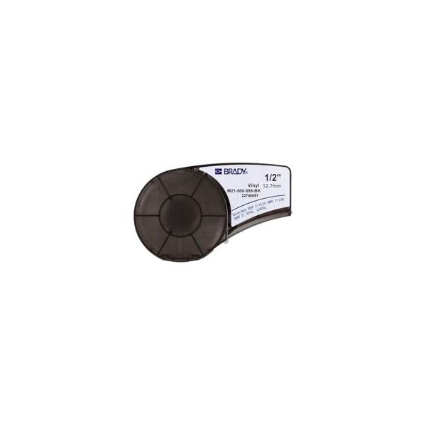 Brady 139742 Nero, Bianco Etichetta per stampante autoadesiva (Vinyl tape for M211 M210 - BMP21-PLUS BMP21-LAB BMP21 - 12,7mm x6,40 m BMP21-PLUS, BMP21-LAB, BMP21, IDPAL, LABPAL - Warranty: 12M)