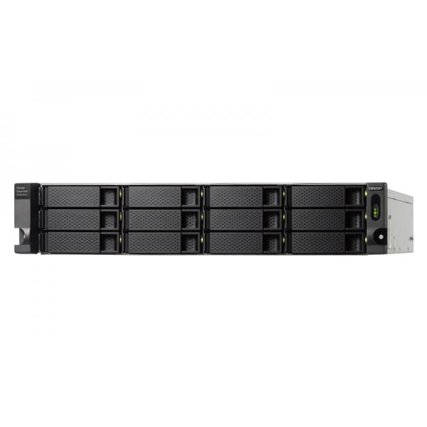QNAP TL-R1200C-RP contenitore di unità di archiviazione Box esterno HDD/SSD Nero, Grigio 2.5/3.5 (12-bay 2U rackmount USB-C 3.1 Gen2 10Gbps JBOD expansion unit redundant PSU with a 1-meter USB-C to U