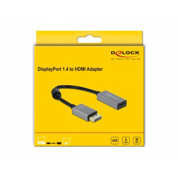 DeLOCK DisplayPort attivo da 1.4 per HDMI Adattatore 4K 60 Hz [HDR] (Delock videoadapter - DisplayPort / HD)