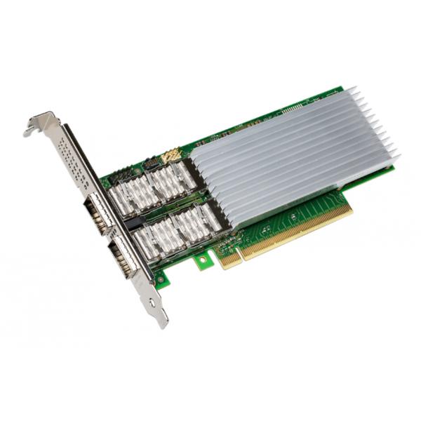 Intel Ethernet Network Adapter E810-CQDA2 Interno Fibra 100000 Mbit/s (Intel 100Gb 2-Port Server Adapter E810-CQDA2[2xQSFP28 bulk]### Orginal Intel inkl. Yottamark/Brady ID)