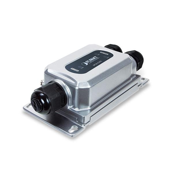 PLANET IPOE-E302 moltiplicatore di rete Trasmettitore di rete Nero, Grigio 10, 100, 1000 Mbit/s (IP67-rated Industrial 1-Port - 802.3bt PoE++ to 2-Port 802.3a - PoE+ Extender 3 x waterproof cable gla