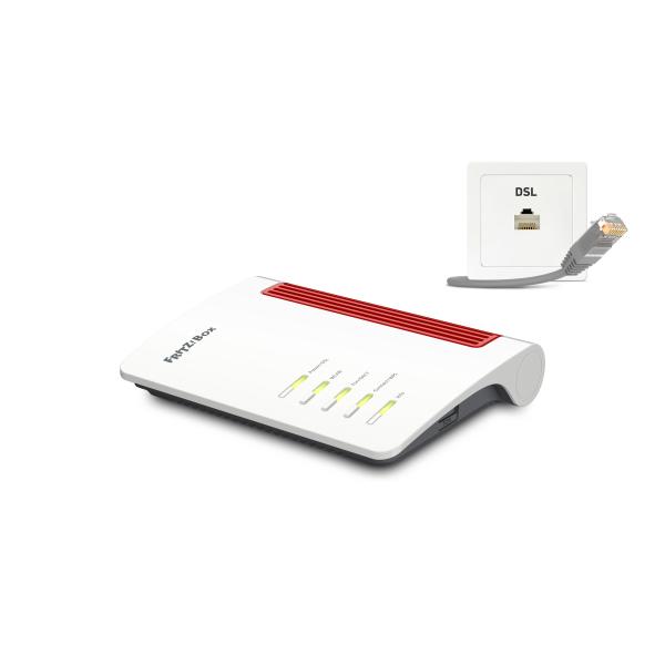 Box FRITZ! 7530 AX router wireless Gigabit Ethernet Dual-band [2.4 GHz/5 GHz] Grigio, Rosso, Bianco (AVM FRITZ!Box 7530 AX - tr?dl?s router)