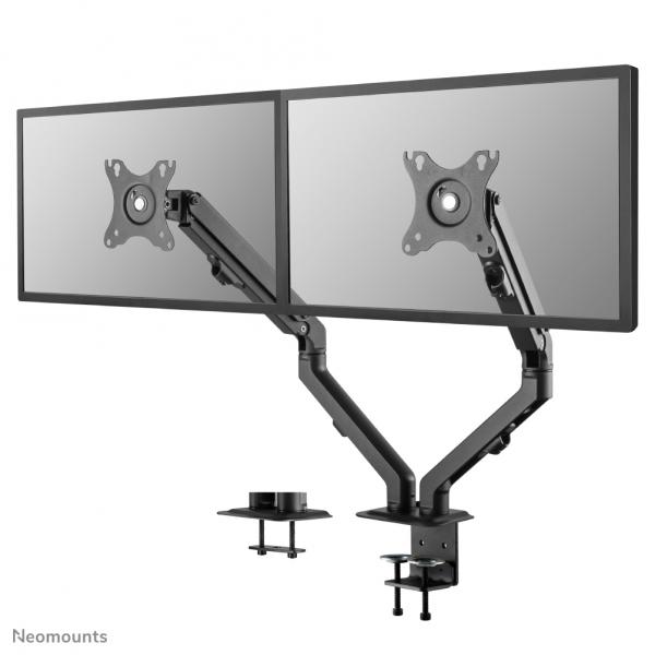 Neomounts FPMA-D650DBLACK Braccio per monitor 17-27 - molla elicoidale (Neomounts FPMA-D650D - Mounting kit - full-motion - for 2 LCD displays - steel - black - screen size: 17-27 - clamp mountable,