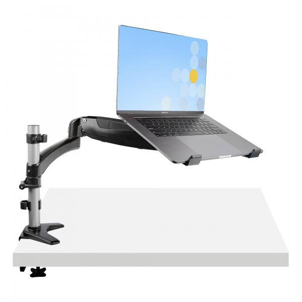 StarTech.com Supporto per PC portatile o monitor singolo da 34 articolato a movimento completo - Staffa per ripiano per laptop con montaggio VESA - Braccio ergonomico regolabile per notebook - Morset