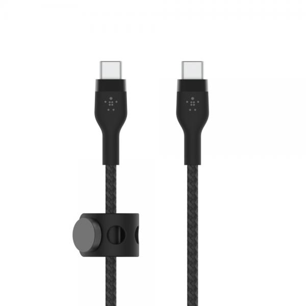 Belkin BOOST?CHARGE PRO Flex cavo USB USB 2.0 3 m USB C Nero (PRO FLEX USB-C/USB-C CBL FAST C - SILICONE CABLE SUPPORTS FAST CHA)