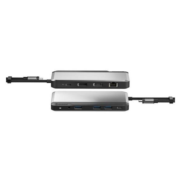 ALOGIC U1CAD-SGR replicatore di porte e docking station per laptop Cablato USB 3.2 Gen 1 [3.1 Gen 1] Type-C Grigio (ALOGIC USB-C DUAL DISPLAY DOCK - MX2 LITE DISPLAYPORT EDITION)