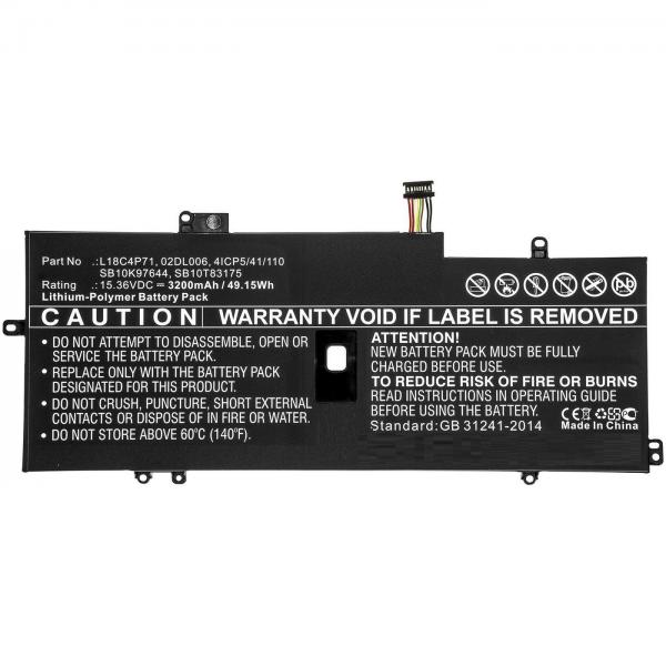CoreParts MBXLE-BA0282 ricambio per laptop Batteria (Laptop Battery for Lenovo - 51.00Wh 15.36V 3325mAh - 49.15Wh Li-Pol 15.36V 3200mAh Black for Lenovo Notebook, Laptop ThinkPad X1 - Warranty: 12M)