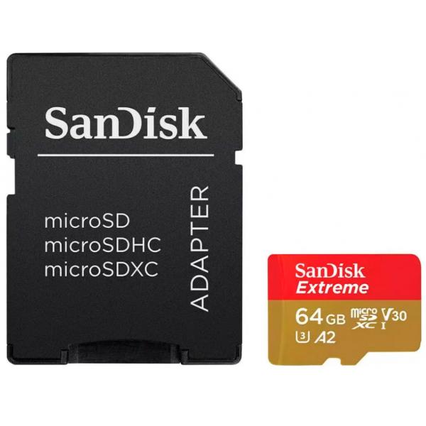 SanDisk Extreme PLUS 64 GB MicroSDXC Classe 10 (SanDisk Extreme PLUS - flashhukommelse)