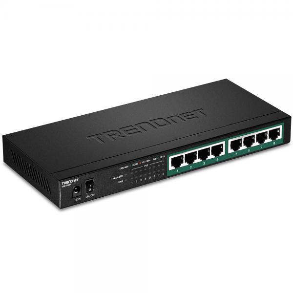 Trendnet TPE-TG84 switch di rete Non gestito Gigabit Ethernet [10/100/1000] Supporto Power over Ethernet [PoE] Nero (8 PORT GIGABIT POE+ SWITCH)
