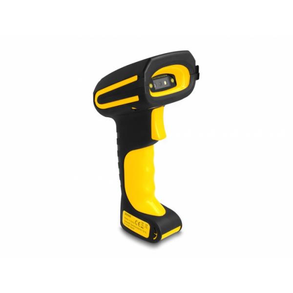 DeLOCK Scanner industriale di codici a barre 1D e 2D per 433 MHz o Bluetooth con stazione di ricarica induttiva (Delock - stregkodescanner)