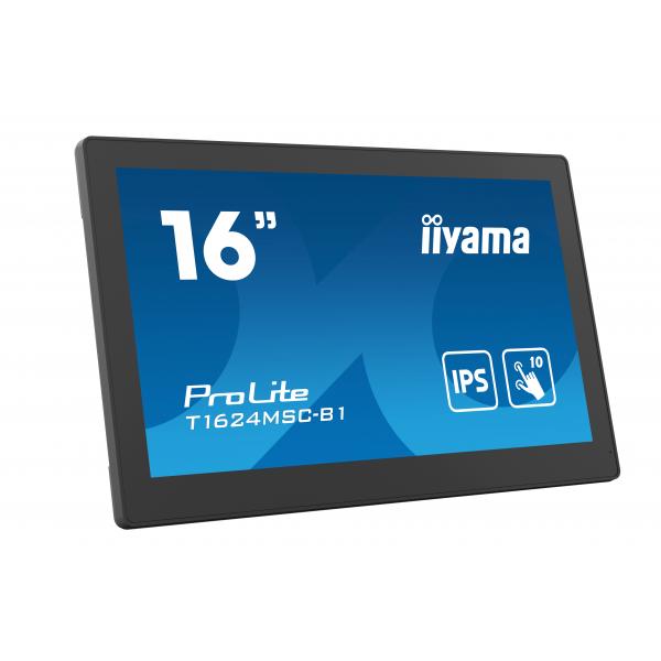 iiyama T1624MSC-B1 Monitor PC 39,6 cm [15.6] 1920 x 1080 Pixel Full HD LED Touch screen Nero (iiyama T1624MSC-B1 Signage Display Interactive flat panel 39)