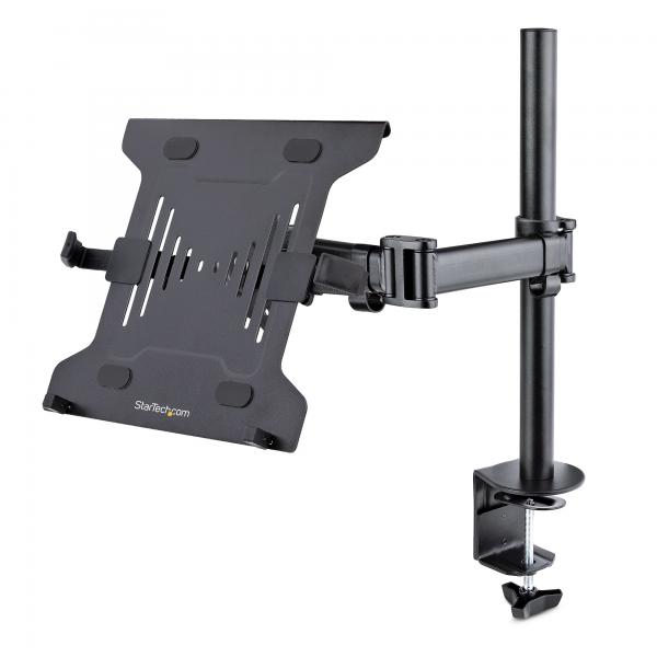 StarTech.com Braccio per Notebook da Scrivania - Supporto Ergonomico per Monitor fino a 34 [8kg] e Laptop [4,5kg] - Braccio Regolabile con Ripiano per PC Portatile compatibile VESA - Installazione co