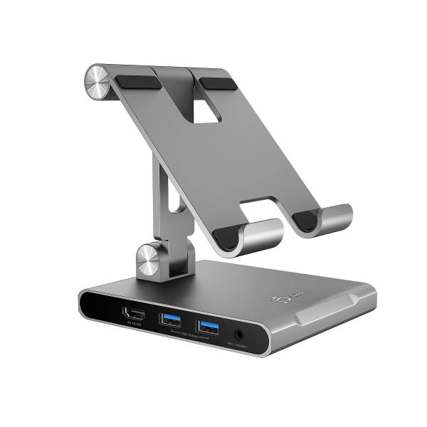 j5create JTS224-N Supporto multiangolare con docking station per iPad Pro® (J5CREATE MULTI-ANGLE STAND IPAD PRO)
