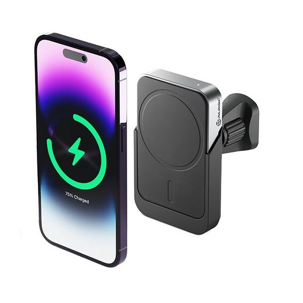 ALOGIC MSCCM Caricabatterie per dispositivi mobili Smartphone Nero USB Carica wireless Ricarica rapida Auto (MAGSAFE CHARGER WITH CAR MOUNT - )