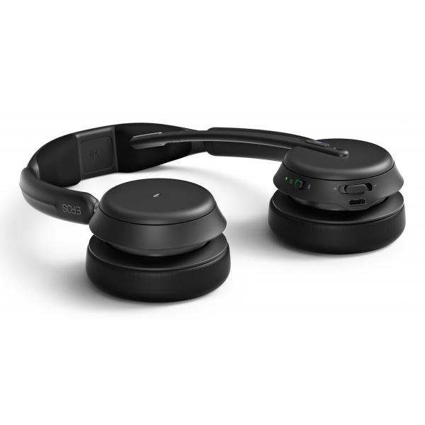 EPOS IMPACT 1061T Auricolare Wireless A Padiglione Ufficio Bluetooth Base di ricarica Nero ([Public Sector Pricing available on request] EPOS IMPACT 1061T Duo BT headset. MS Teams. W stand [2Years wa