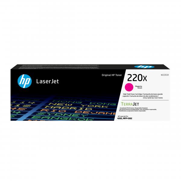 HP Cartuccia toner originale magenta LaserJet 220X (OEM HP W2203X/220X High Capacity Magenta Toner Cartridge 5.5k Pages)