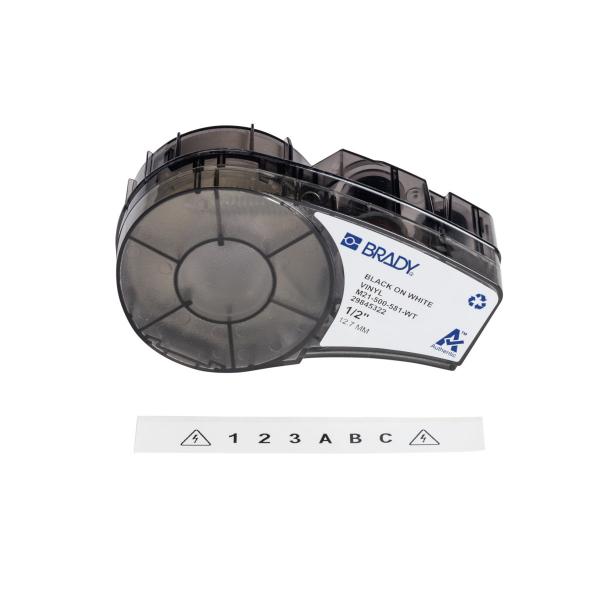 Brady M21-500-581-WT etichetta per stampante Bianco Etichetta per stampante autoadesiva (M21 series Repositionable - vinyl labels)