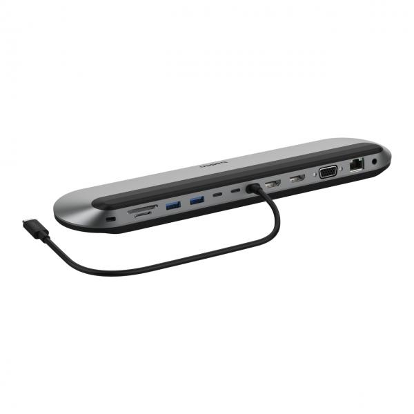 Belkin INC014BTSGY replicatore di porte e docking station per laptop Cablato USB 3.2 Gen 2 [3.1 Gen 2] Type-C Nero, Grigio (CONNECT 11-IN-1 UNIVERSAL PRO DOCK)